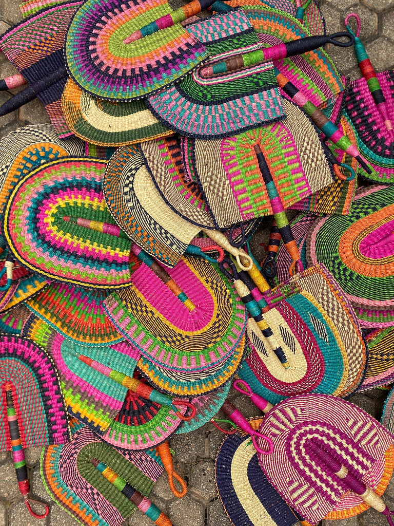 Bolga fans - hand-woven fans