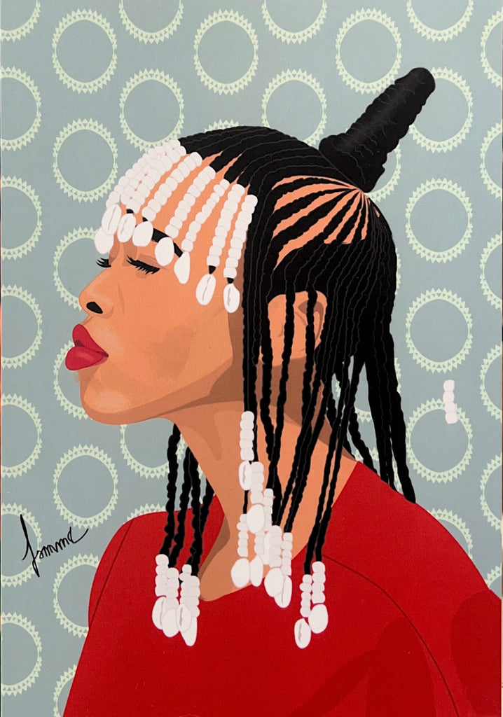 Afro Hairstyles - Postcards by Famma