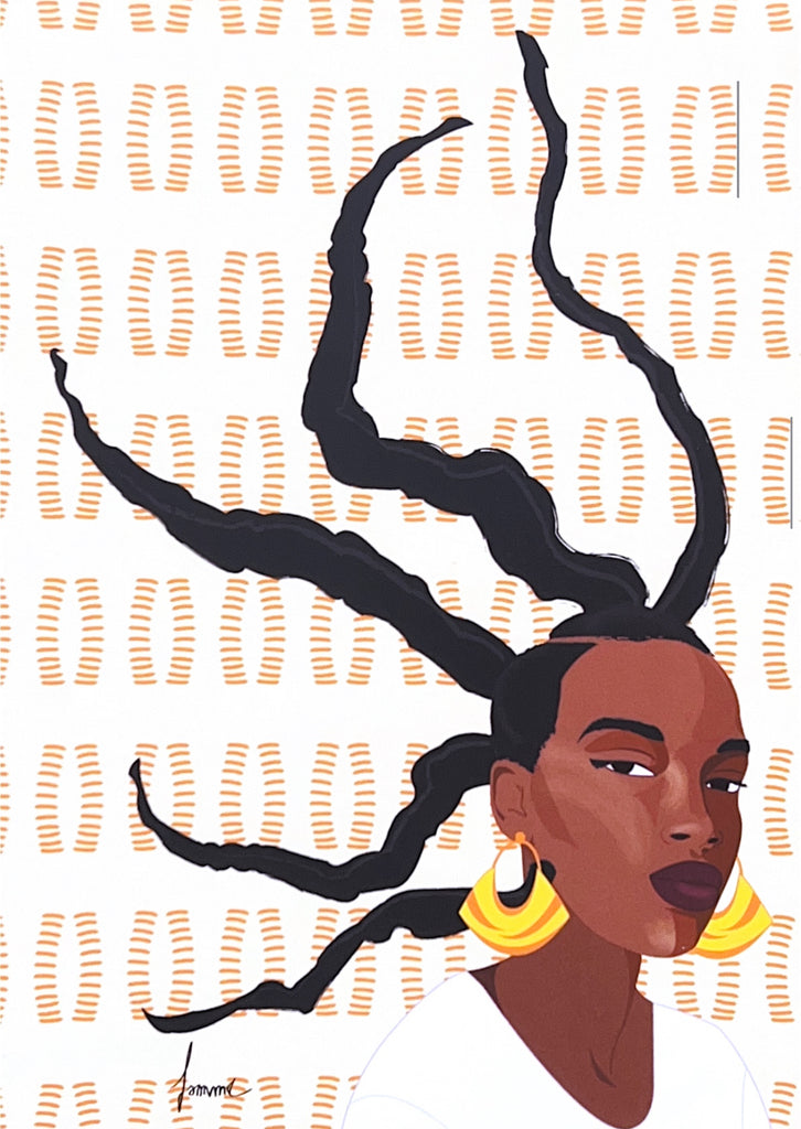 Afro Hairstyles - Postcards by Famma
