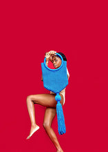 Load image into Gallery viewer, Vanhu Vamwe Mnguni Tassel Tote Bag Blue