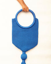 Load image into Gallery viewer, Vanhu Vamwe Mnguni Tassel Tote Bag Blue