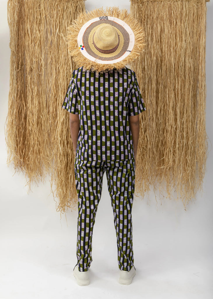 LaurenceAirline - Biscane multicolored wax print trousers