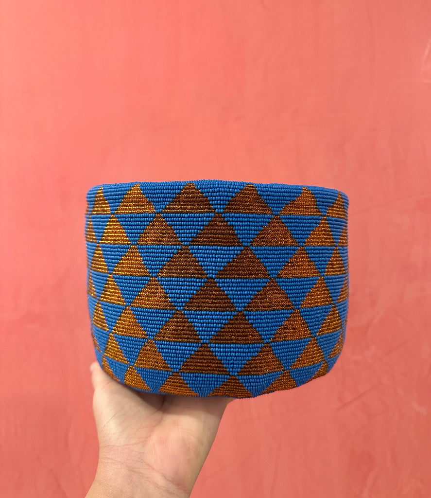Gacha Foundation - Blue and Gold Beaded Box L
