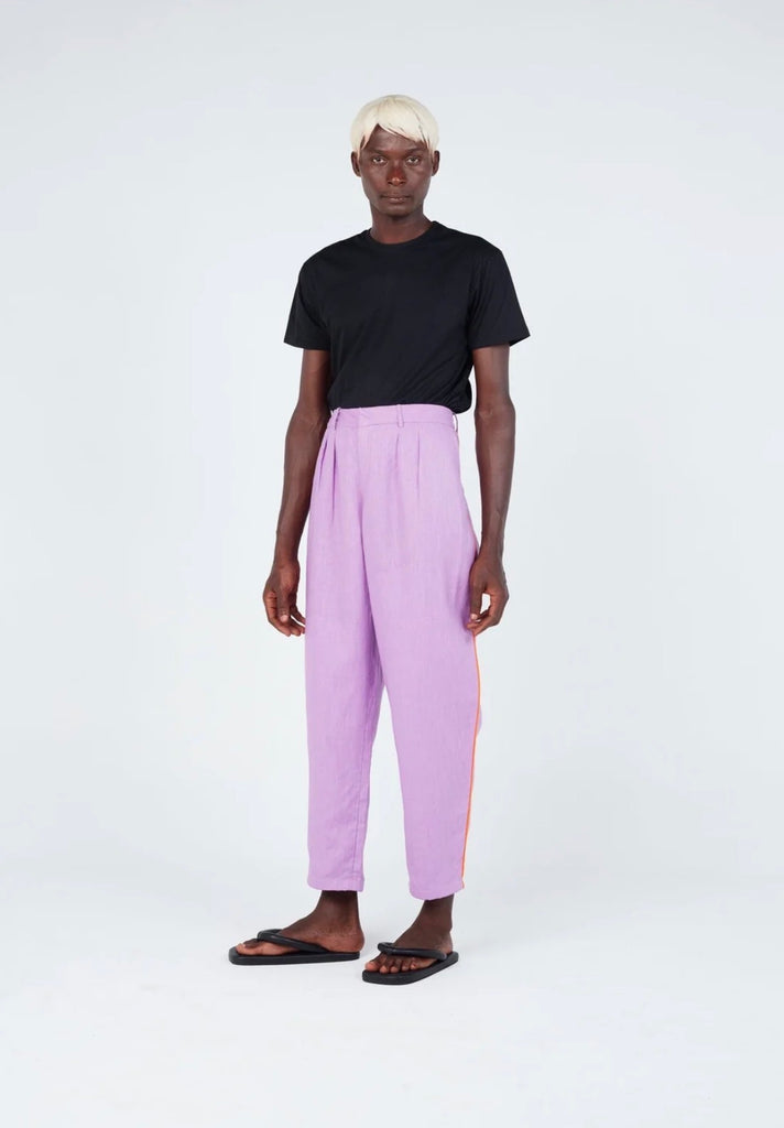 LaurenceAirline - Stripe Seam Carrot Pants