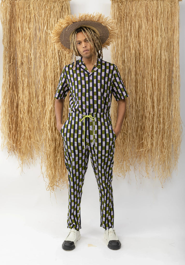 LaurenceAirline - Biscane multicolored wax print trousers