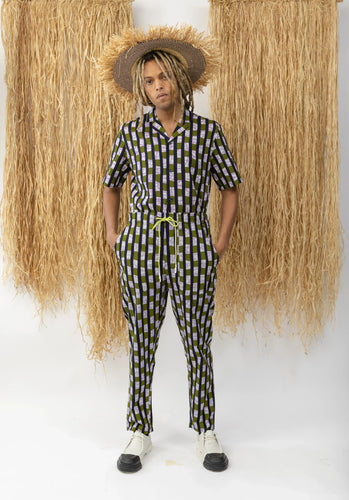 LaurenceAirline - Biscane multicolored wax print trousers