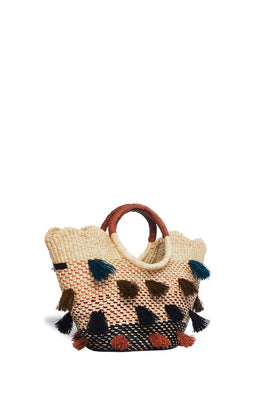 AAKS - Sac Scallop Tote en raphia tissé main