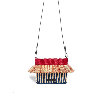 AAKS - Sac Hana Mini rouge en raphia