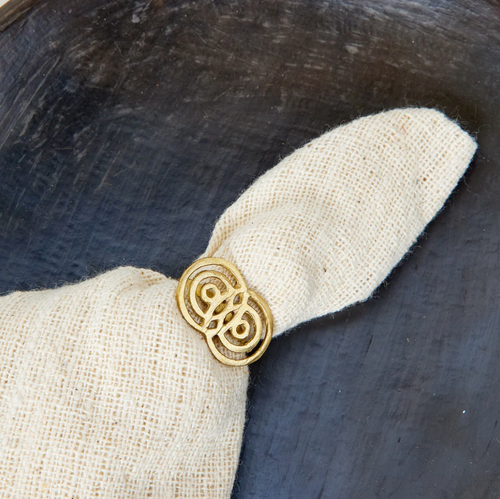 Golden Editions - Set of 3 Napkin Rings - Golden
