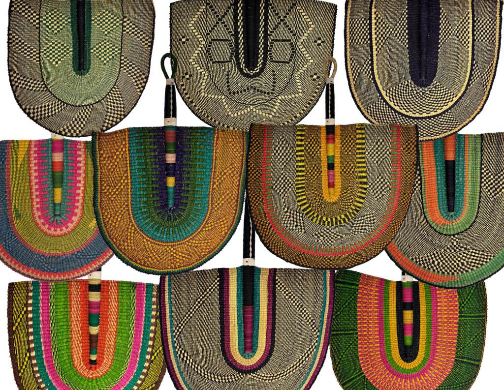 Bolga fans - hand-woven fans