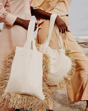 Load image into Gallery viewer, Laurence Airline Square tote bag in Raffia - Sunshine - V2