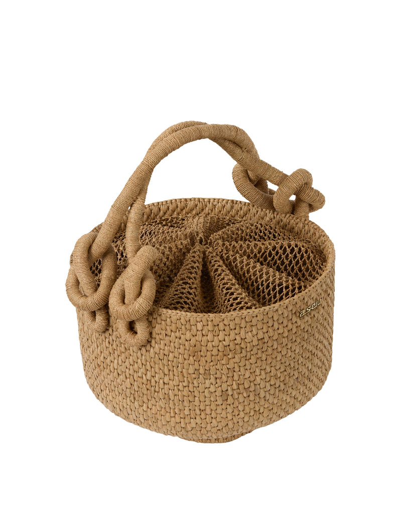 Aseho - Panier Kara en raphia tressé