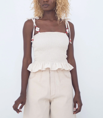 Laurence Airline - Ivory Shell Top