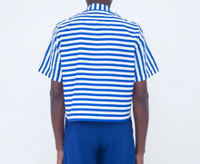 Charger l&#39;image dans la galerie, Laurence Airline- Boxi shirt blue stripes