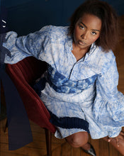 Load image into Gallery viewer, Kroskel-chemise-batik-bleu-clair-Little-Africa
